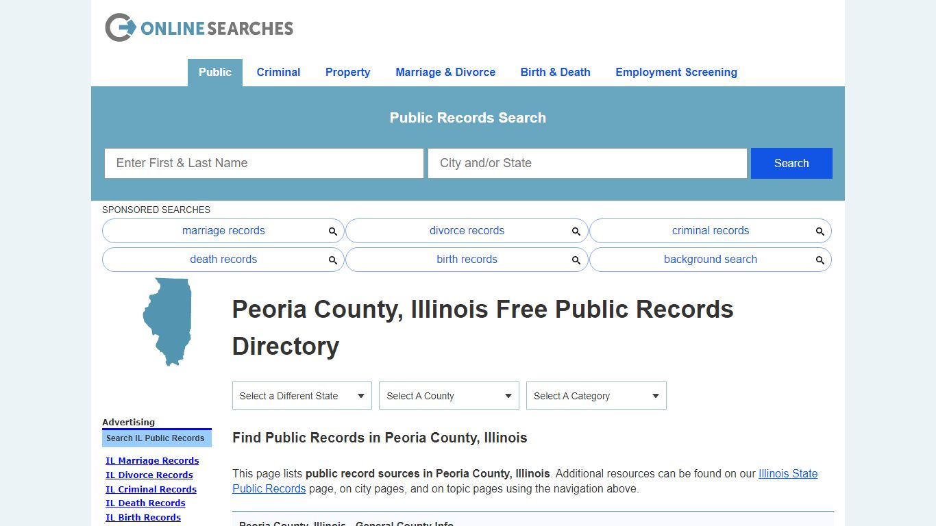 Peoria County, Illinois Public Records Directory